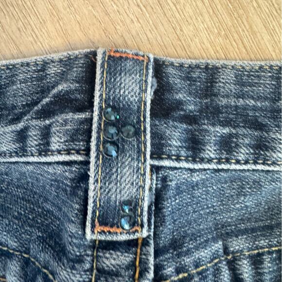 Vintage Y2K Bebe Kayla Boot Cut Jeans Rhinestone Logo on Seat Size 28 Modified - Picture 13 of 15